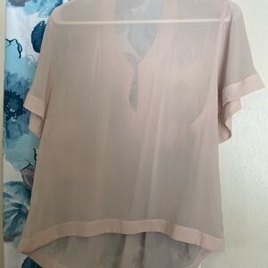 Forever 21 Light Pink Sheer Blouse